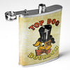 Top Dog Bourbon Stainless Steel 8 oz Liquor Flask